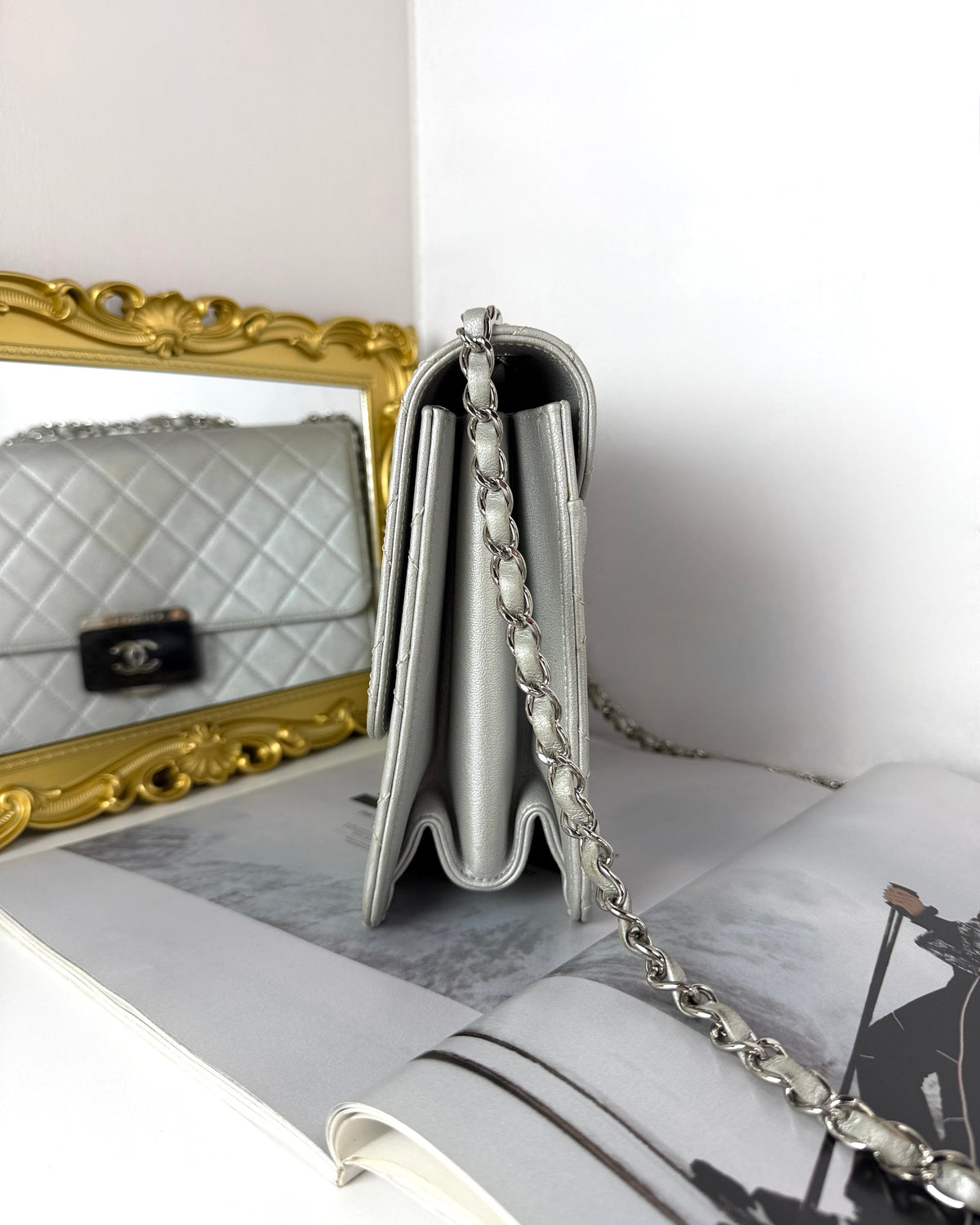 Chanel Beauty Lock Flap Bag - Metallic Silver - View 3