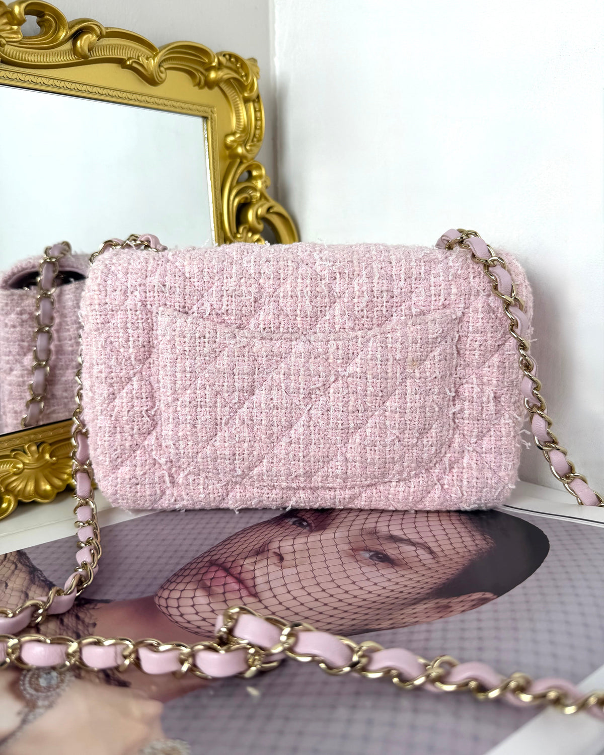 Chanel Classic Mini Rectangular Flap Bag - Light Pink - View 2