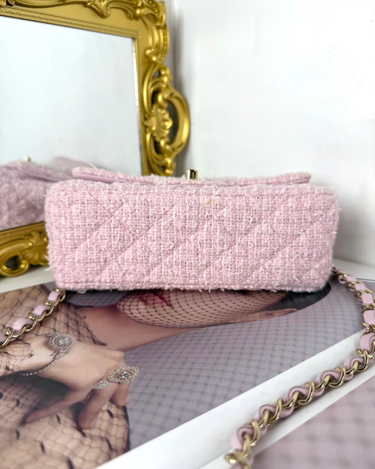 Chanel Classic Mini Rectangular Flap Bag - Light Pink - View 5