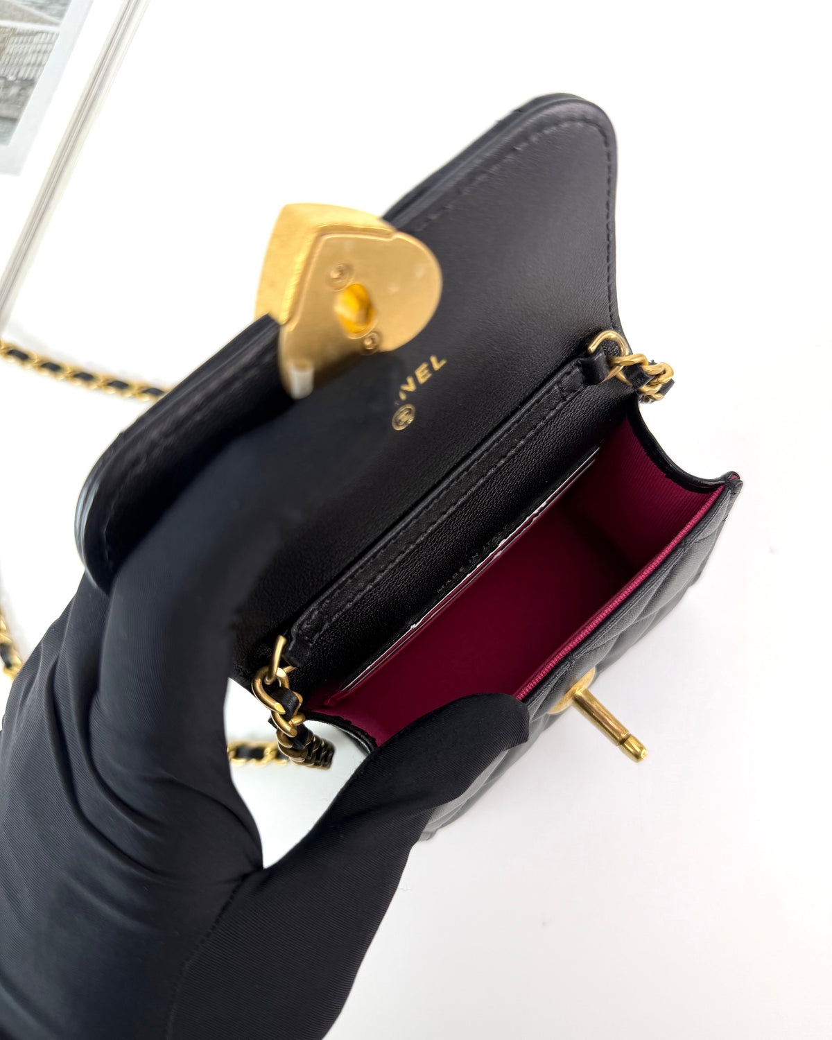 Chanel Coco Love Enamel Heart Flap Bag - View 7