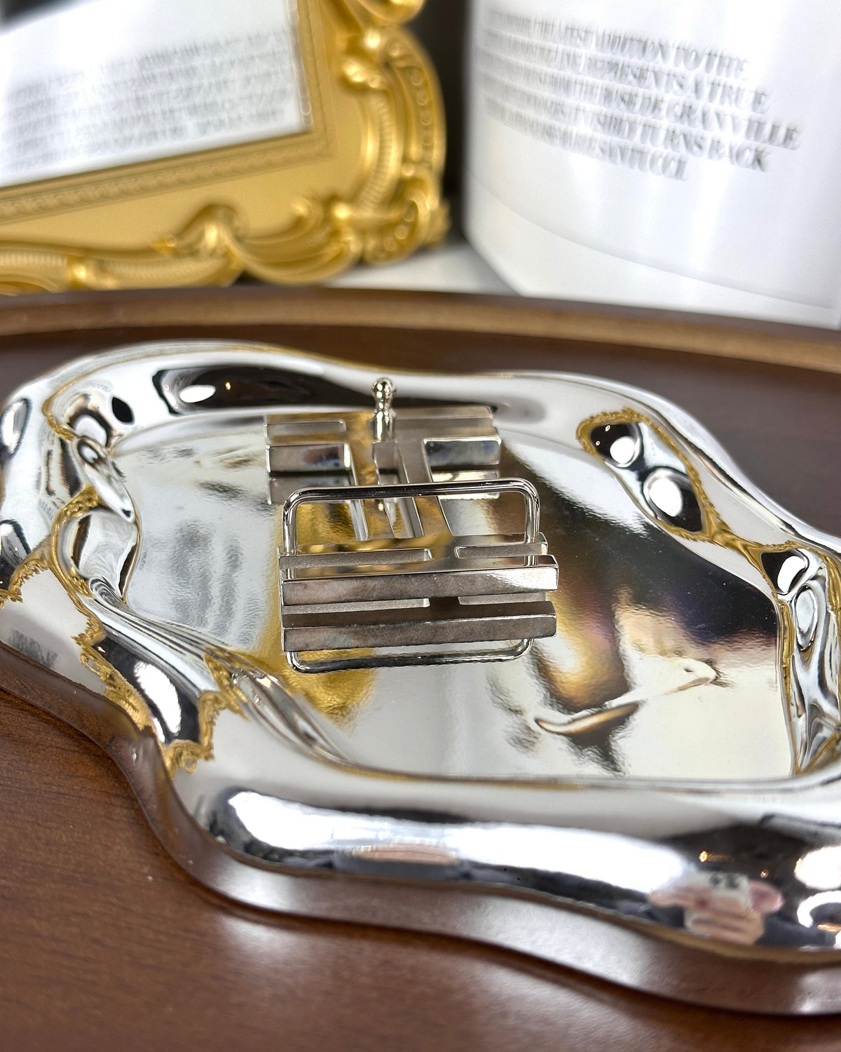 Hermès H au Carré Belt Buckle - Palladium-Plated Metal - View 4