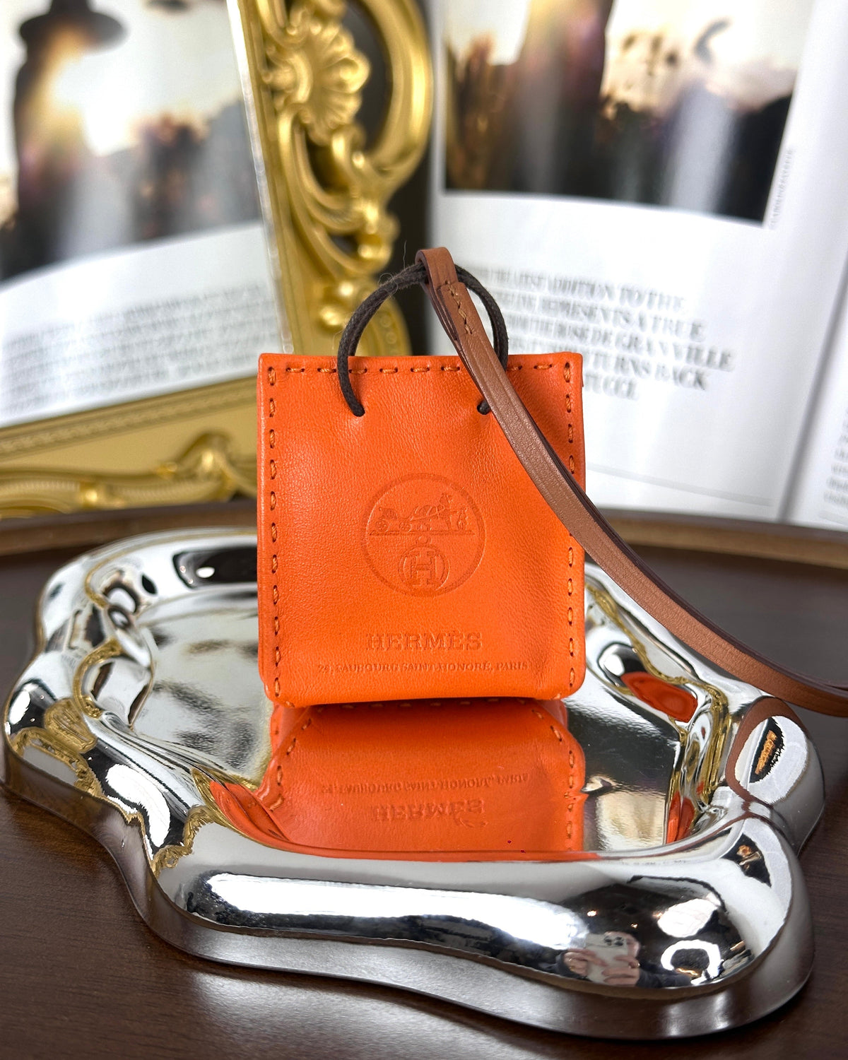 Hermès Sac Orange Bag Charm - Feu Orange - View 1