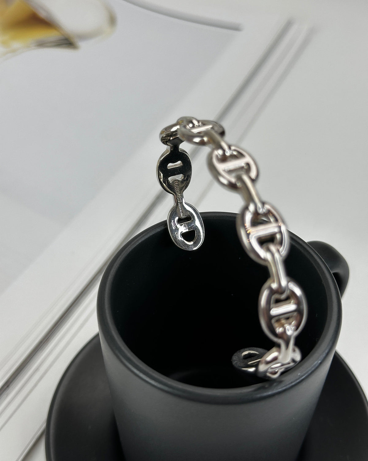 Hermès Chaine d'Ancre Enchaînée bracelet - Silver - View 2