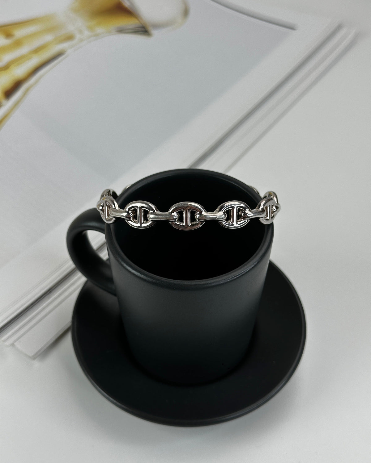 Hermès Chaine d'Ancre Enchaînée bracelet - Silver - View 6