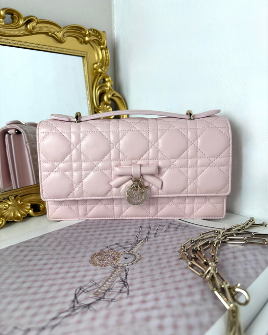 Dior My Dior Mini Bag with Bow - Soupir Pink - View 1