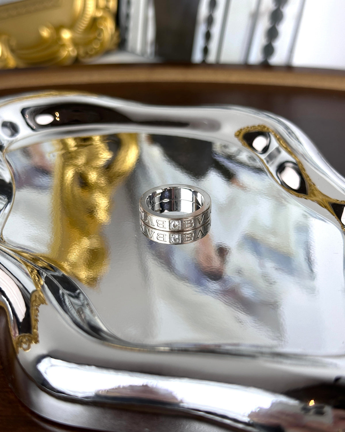Bvlgari B.zero1 Essential Band Ring - White Gold - View 2