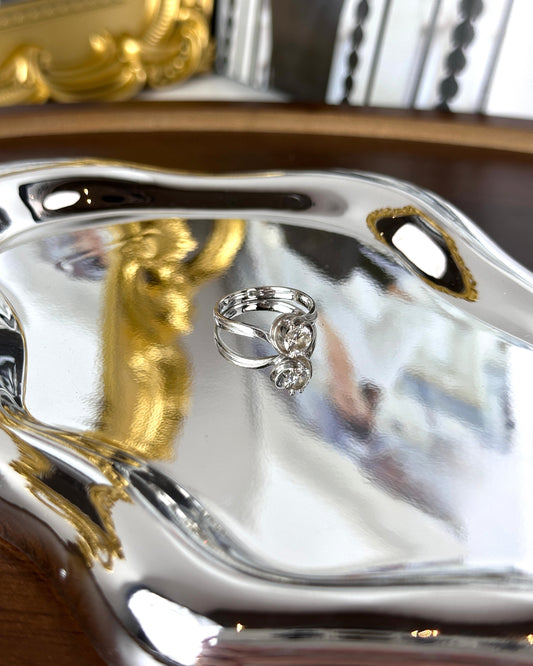 Chow Tai Fook 18ct Gold Diamond Ring - White Gold - View 1