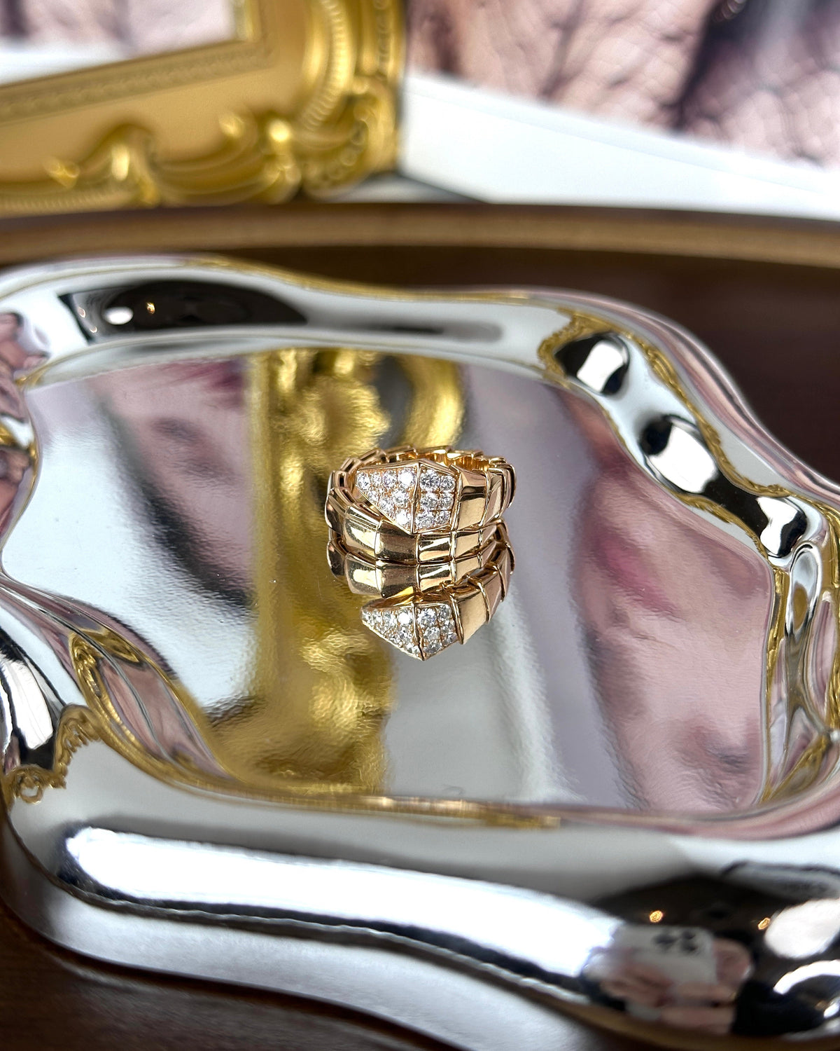 Bvlgari Serpenti Viper Ring - Rose Gold - View 1