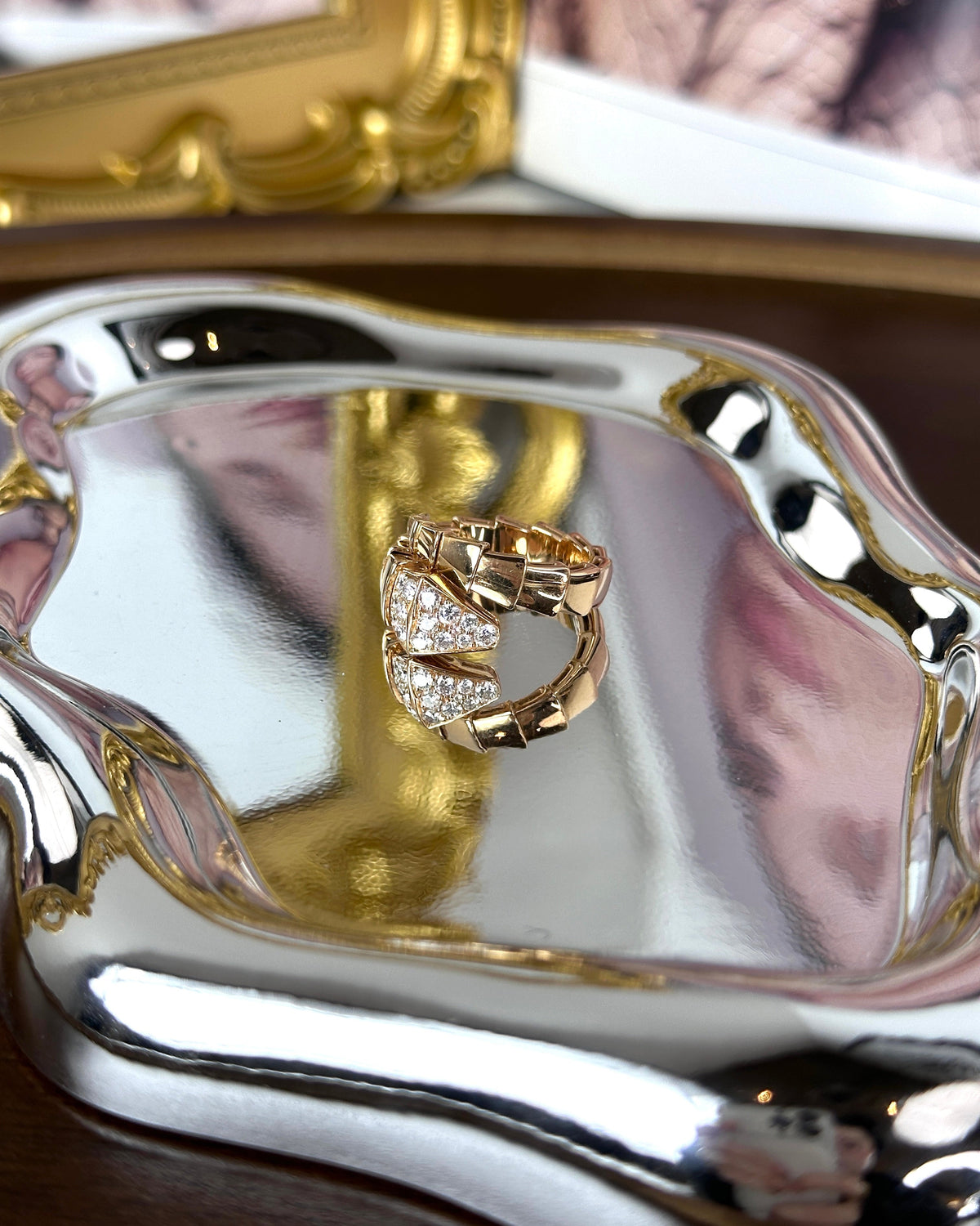 Bvlgari Serpenti Viper Ring - Rose Gold - View 2