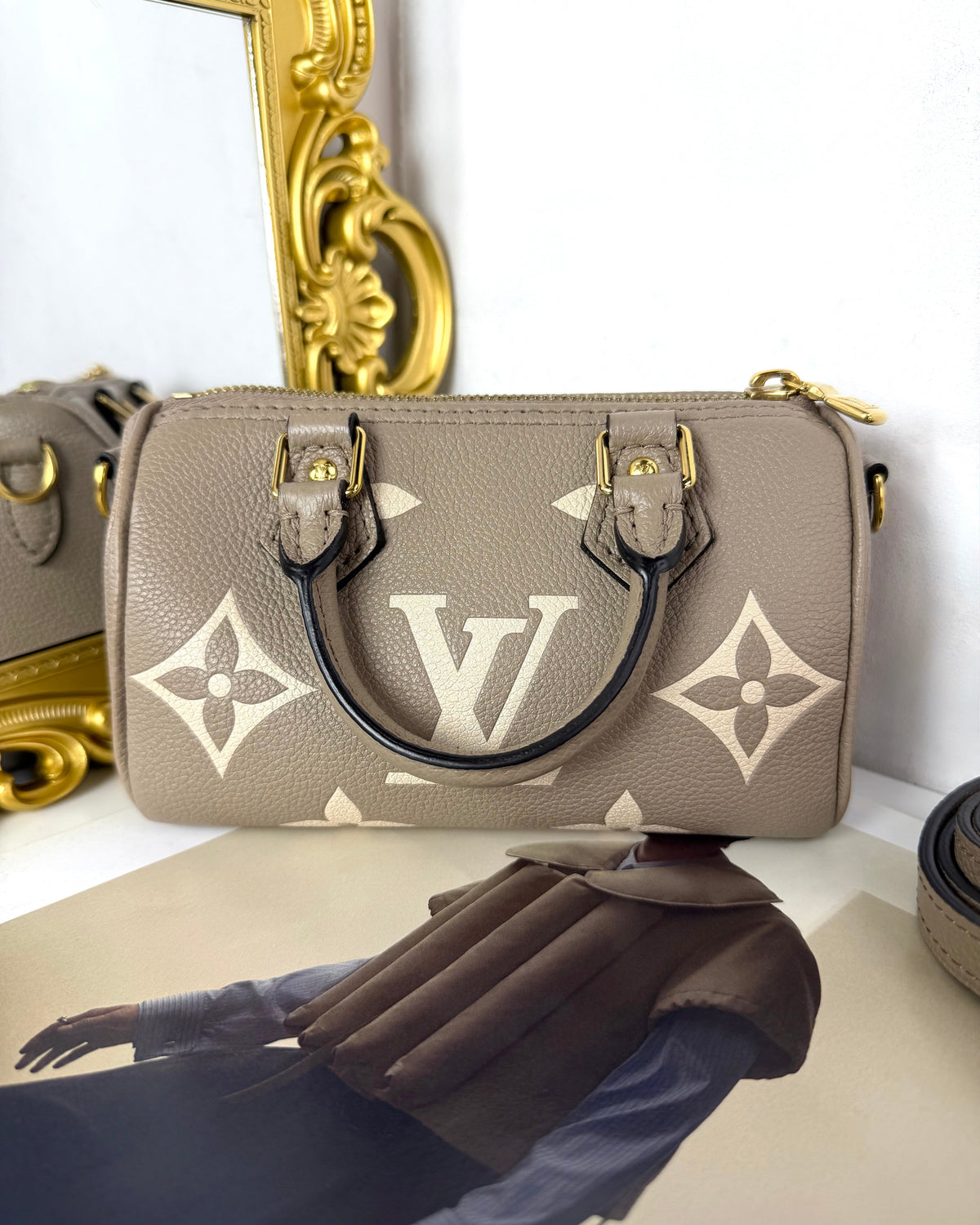 Louis Vuitton Nano Speedy Bag - Tourterelle Grey - View 1