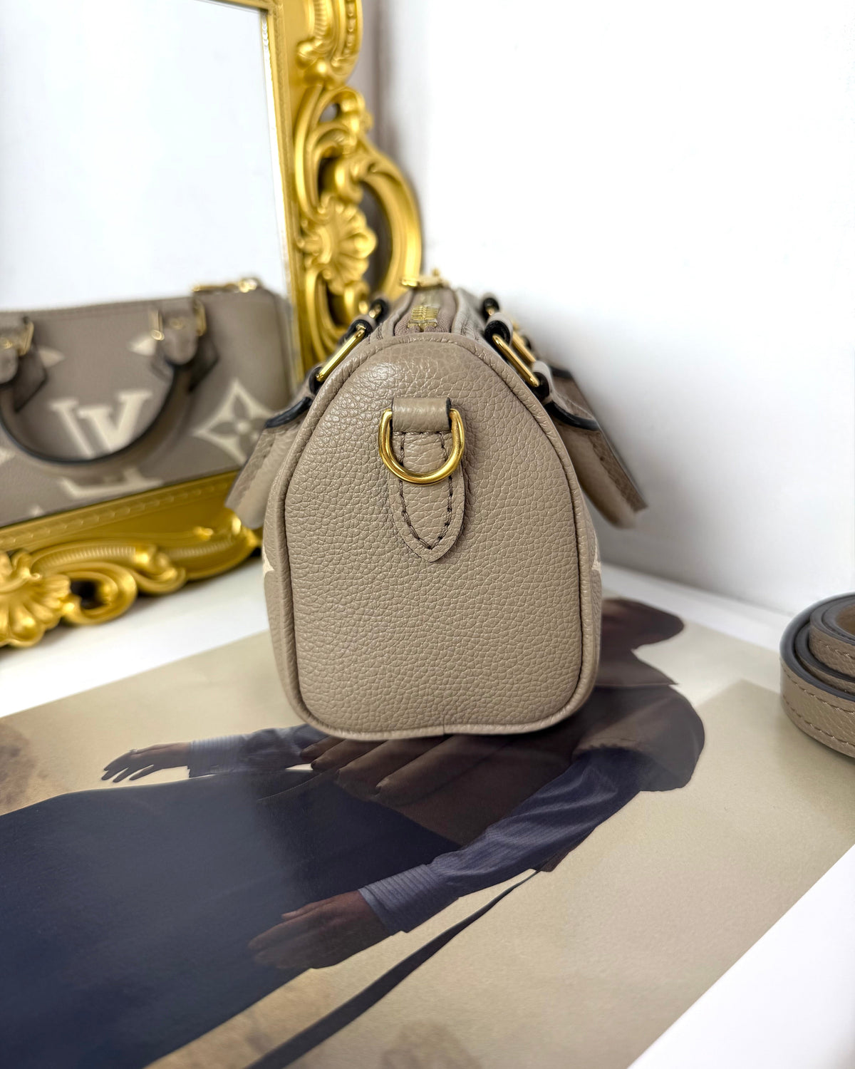 Louis Vuitton Nano Speedy Bag - Tourterelle Grey - View 3