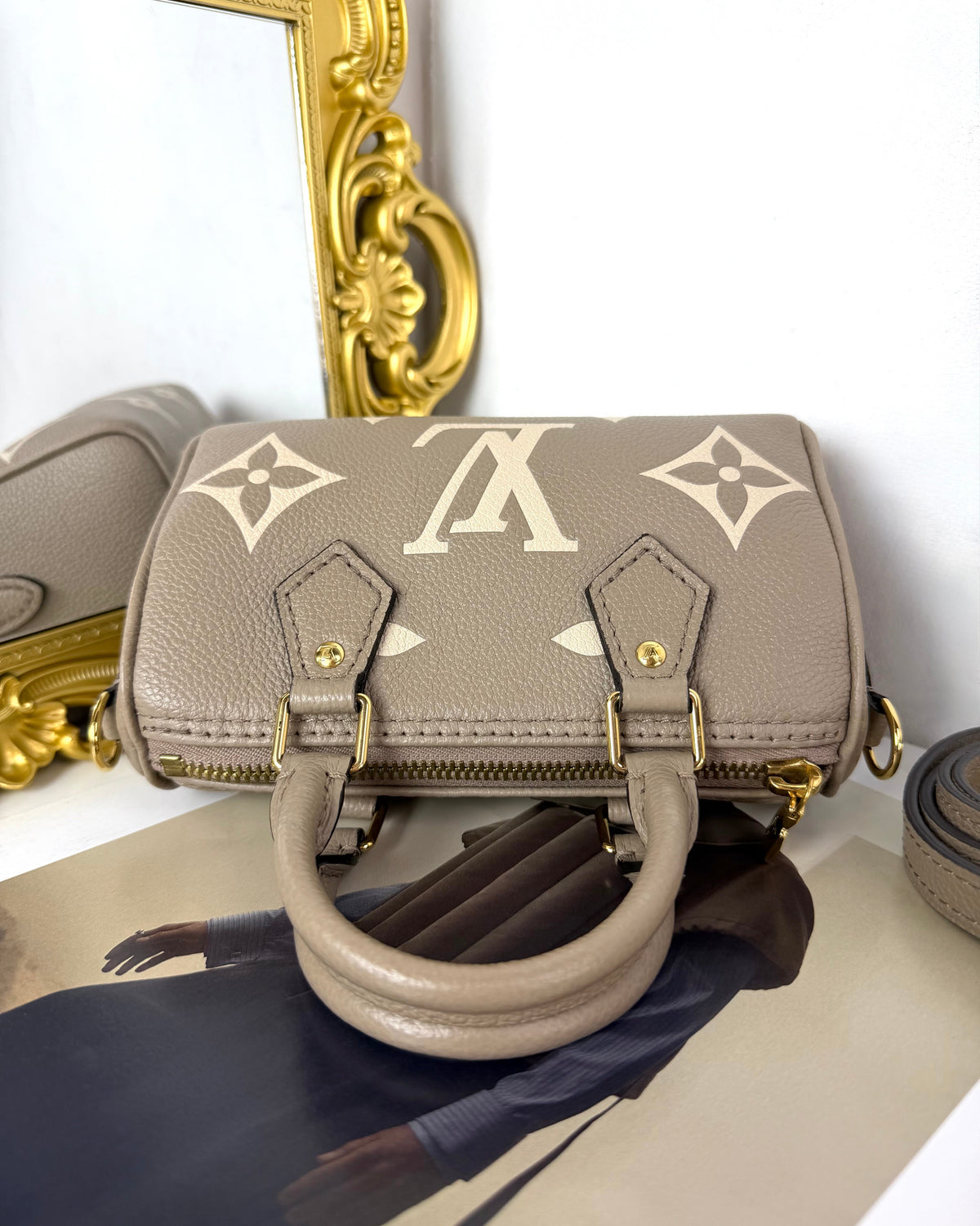 Louis Vuitton Nano Speedy Bag - Tourterelle Grey - View 6