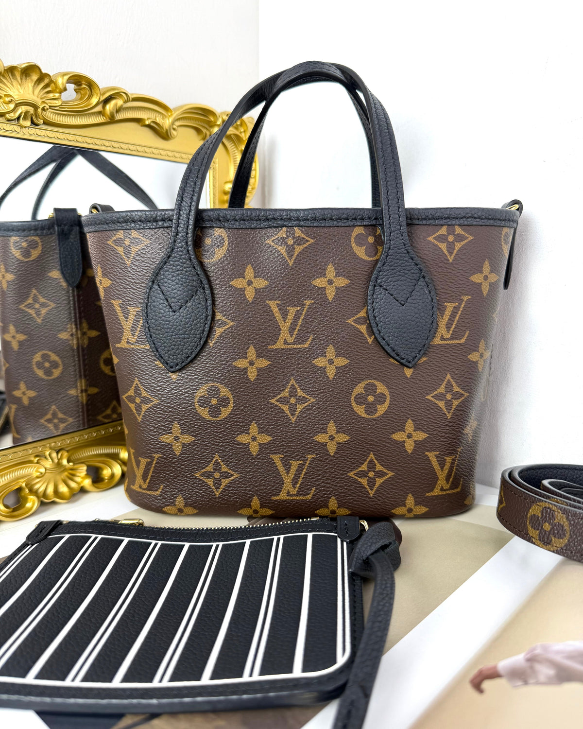 Louis Vuitton Neverfull Bandoulière Inside Out BB Bag - Black, Monogram - View 2