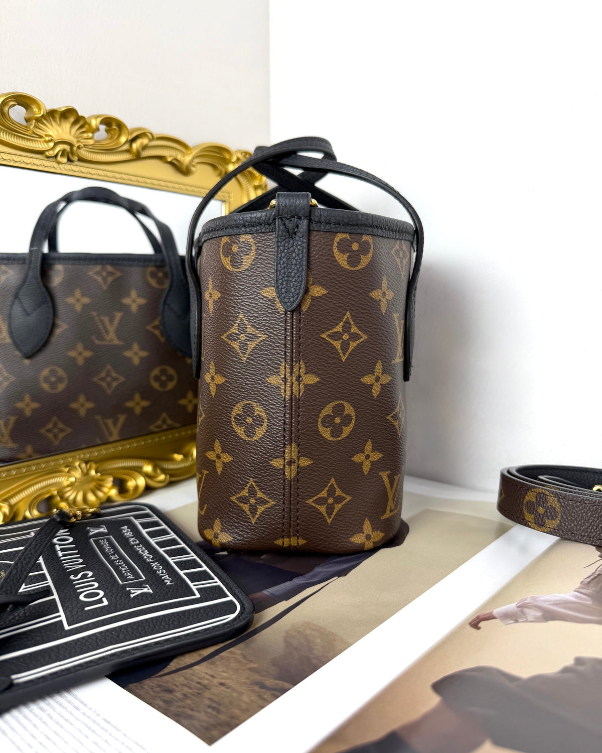 Louis Vuitton Neverfull Bandoulière Inside Out BB Bag - Black, Monogram - View 4