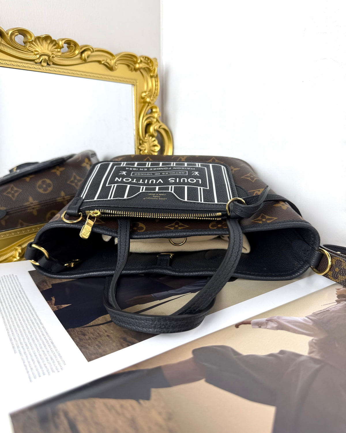 Louis Vuitton Neverfull Bandoulière Inside Out BB Bag - Black, Monogram - View 6