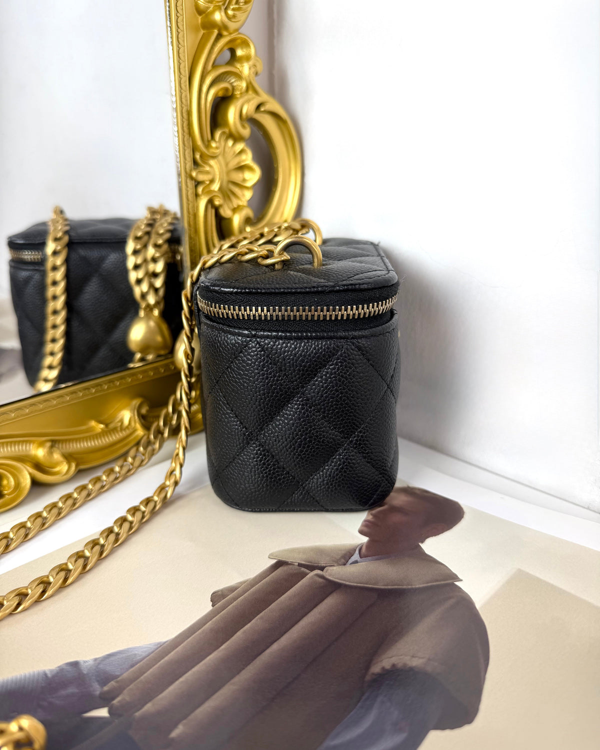 Chanel Classic Mini Vanity with Chain Bag - Black With Gold-Tone Metal - View 4