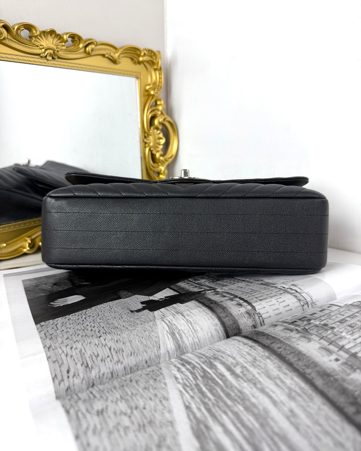 Chanel Classic Double Flap Bag (Chevron V-Stitch) - View 5