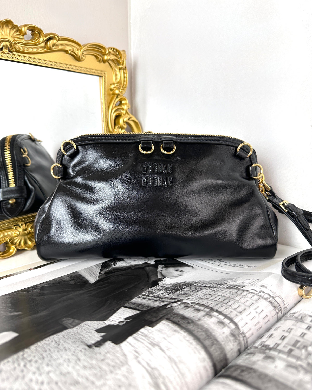 Miu Miu Caprice Leather Clutch - View 1