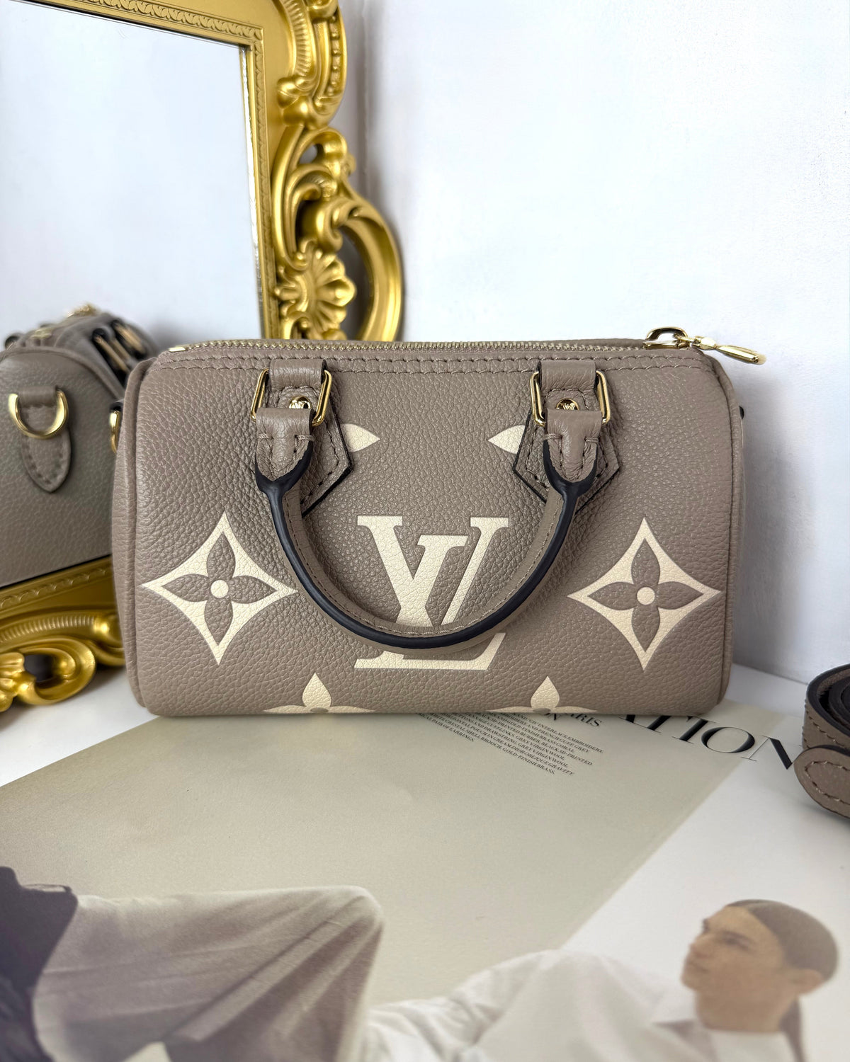 Louis Vuitton Nano Speedy Bag - Tourterelle Grey - View 2