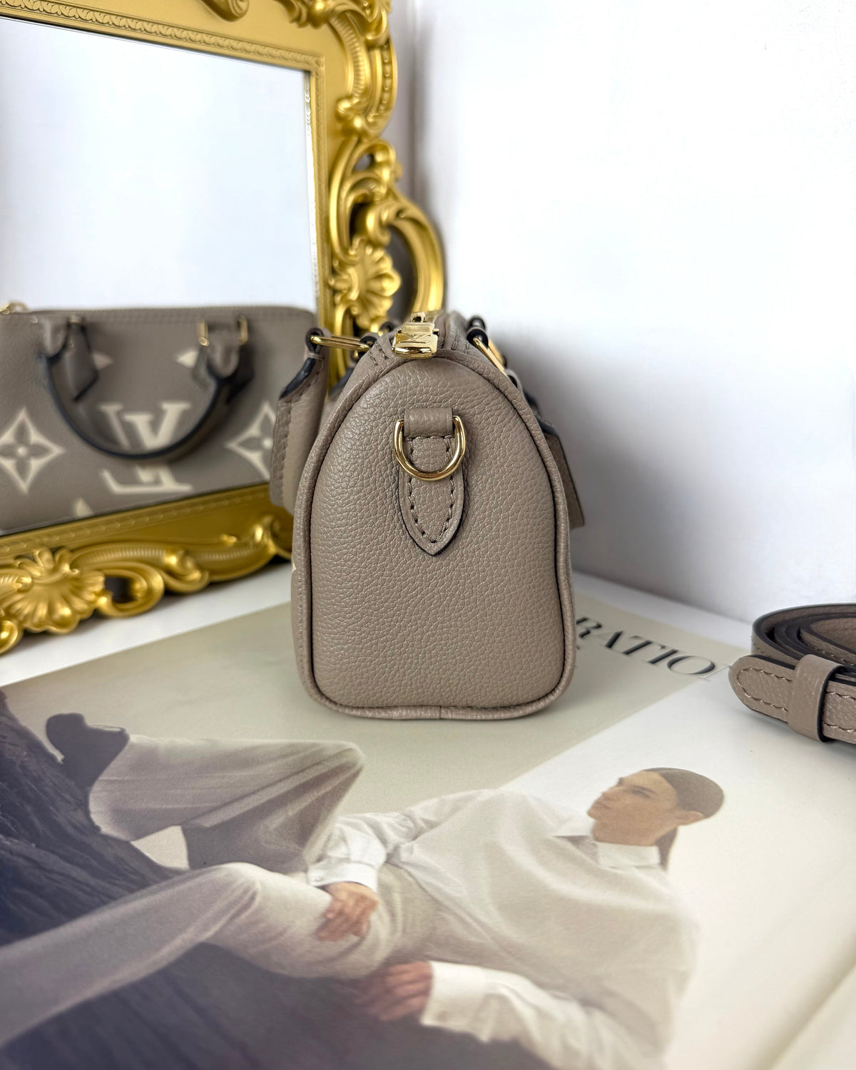 Louis Vuitton Nano Speedy Bag - Tourterelle Grey - View 4