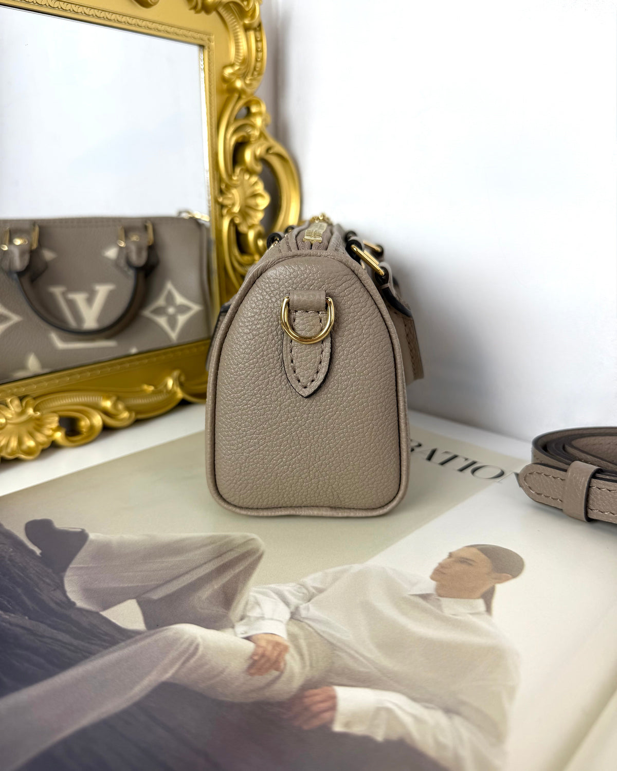 Louis Vuitton Nano Speedy Bag - Tourterelle Grey - View 3