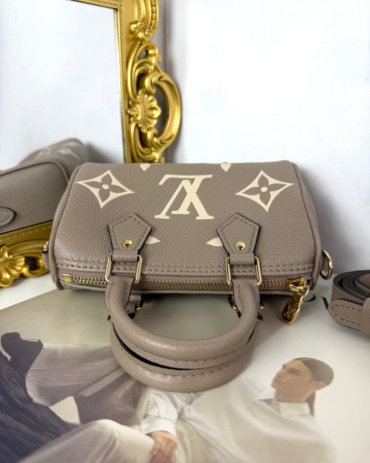 Louis Vuitton Nano Speedy Bag - Tourterelle Grey - View 6