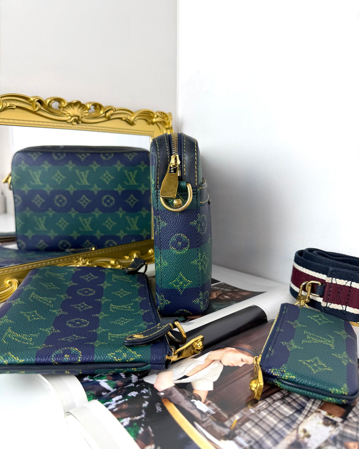 Louis Vuitton Trio Messenger - Blue Stripes - View 4