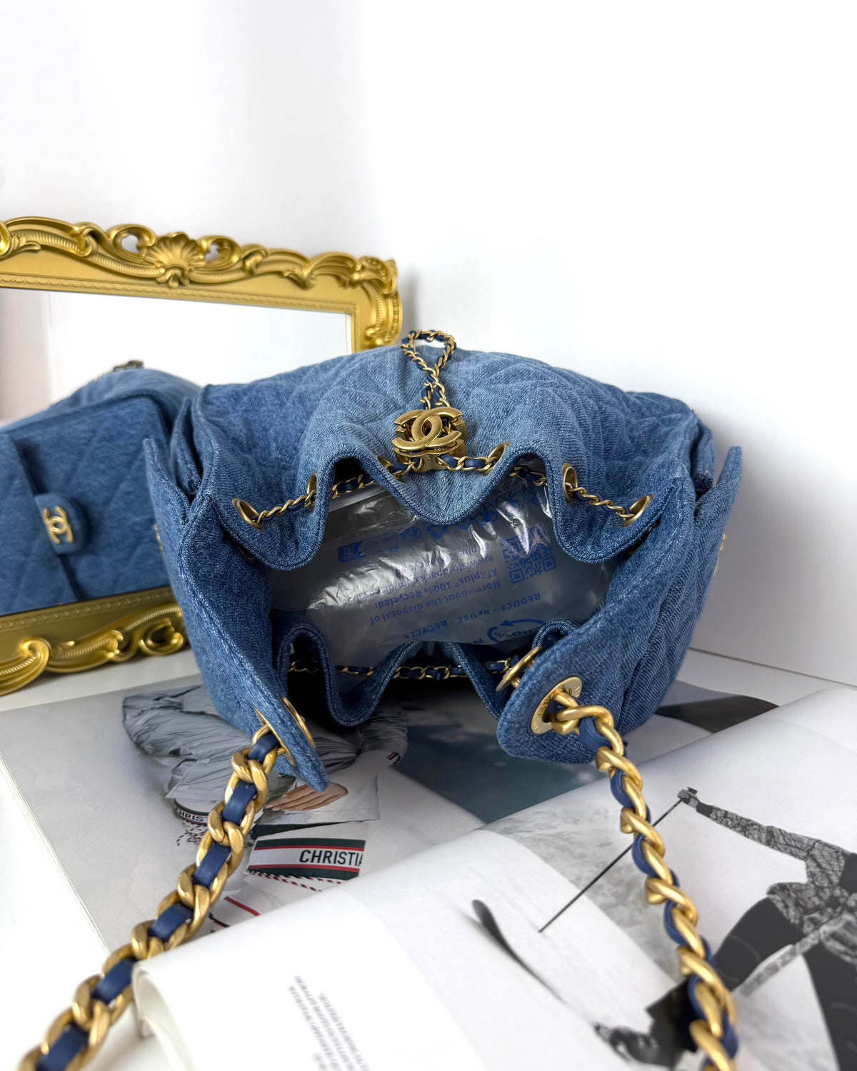 Chanel 25 Small Handbag - Blue - View 6
