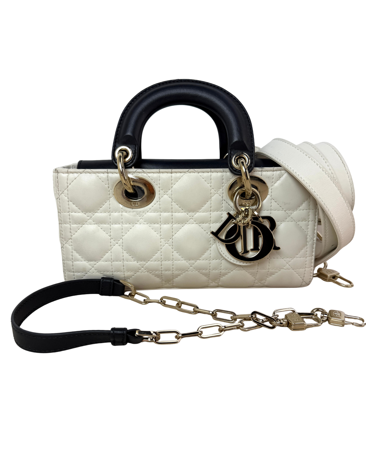 Dior Lady D-Joy Bag - Two-Tone Latte And Black - View 3