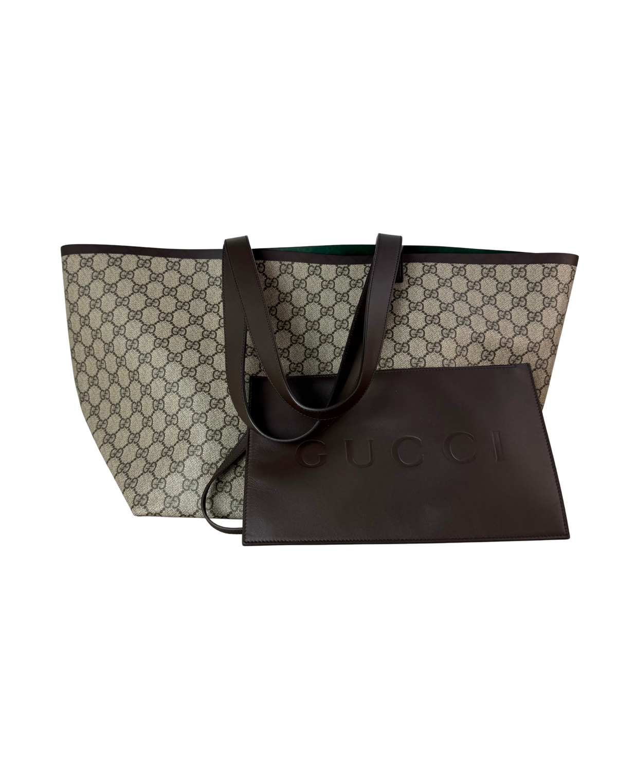 Gucci Giglio Large Tote Bag - Beige And Dark Brown - View 1