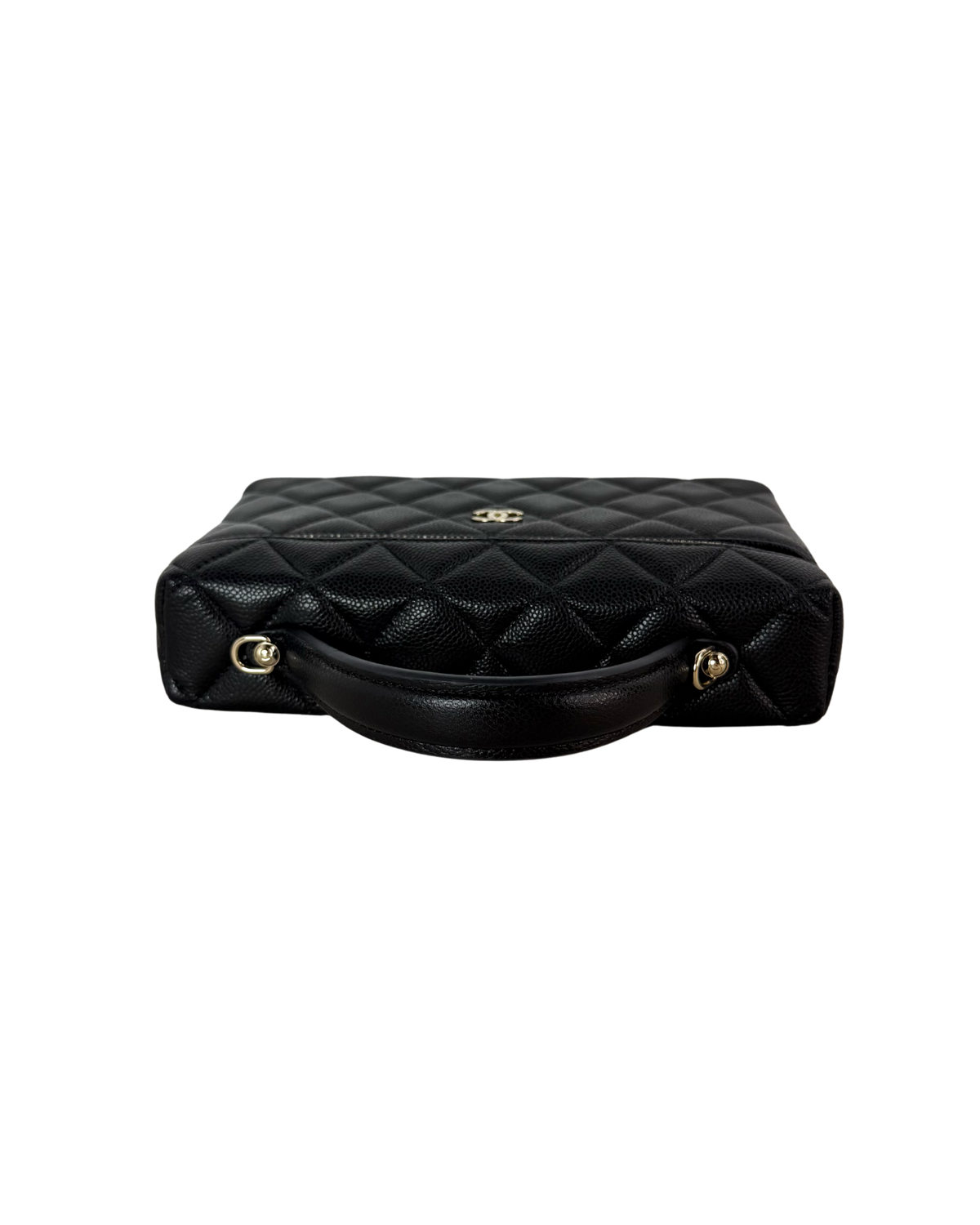 Chanel Top Handle Slim Vanity with Chain Bag - Black, Gold-Tone Hardware - View 6