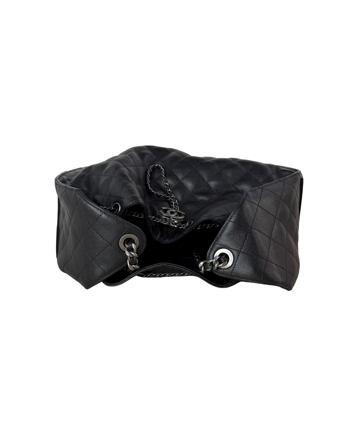 Chanel 25 Large Handbag - Black - View 7
