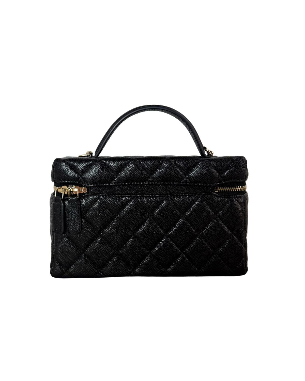 Chanel Top Handle Slim Vanity with Chain Bag - Black, Gold-Tone Hardware - View 2