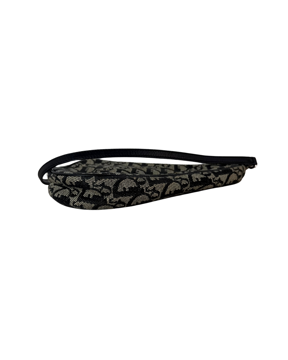 Dior Vintage Trotter Monogram Mini Saddle Pouch - Black And Grey - View 5