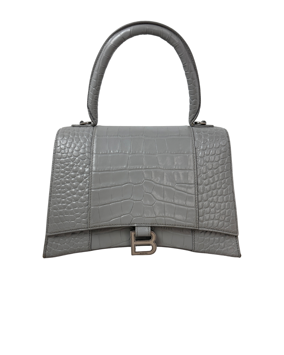 Balenciaga Hourglass Top Handle Bag - Light Grey - View 1