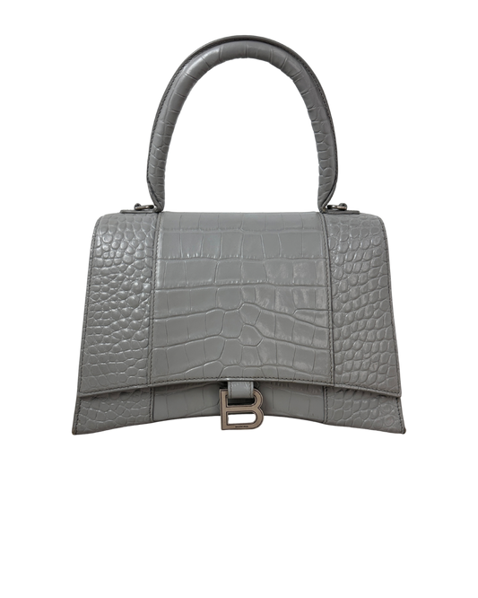 Balenciaga Hourglass Top Handle Bag - Light Grey - View 1