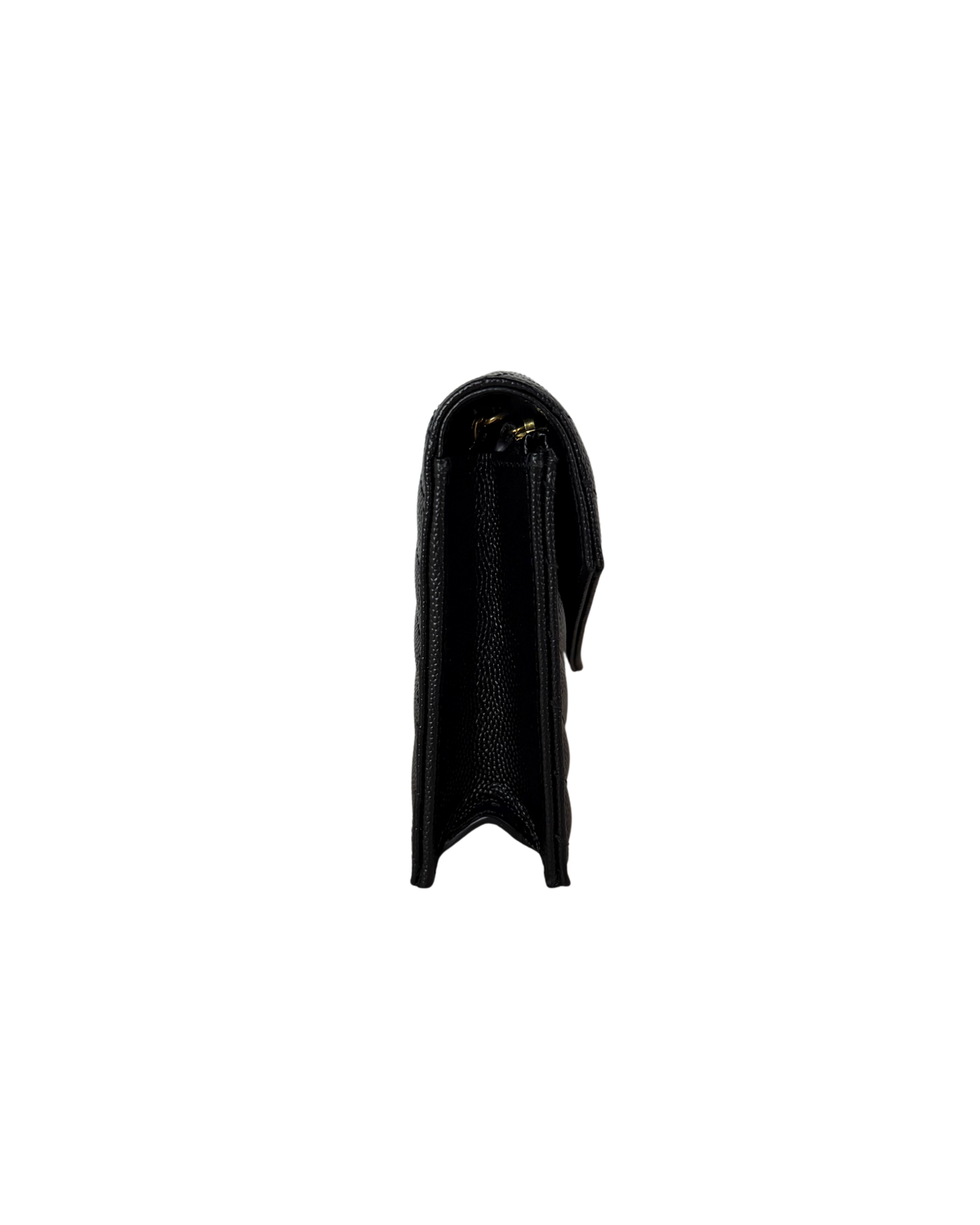Saint Laurent Cassandra Envelope Chain Wallet - Black, Gold-Tone Hardware - View 4