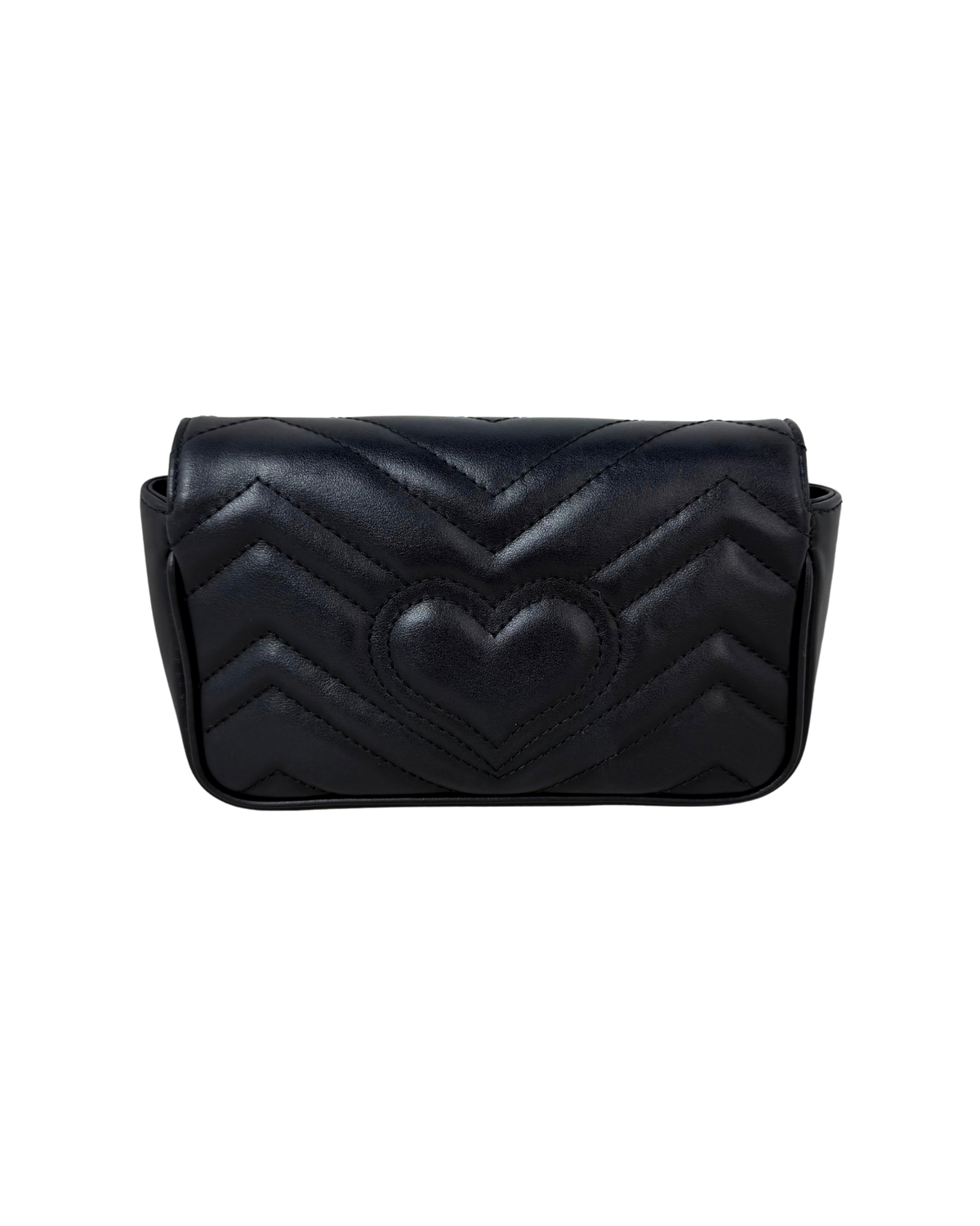 Gucci GG Marmont Matelassé Leather Super Mini Bag - Black - View 2