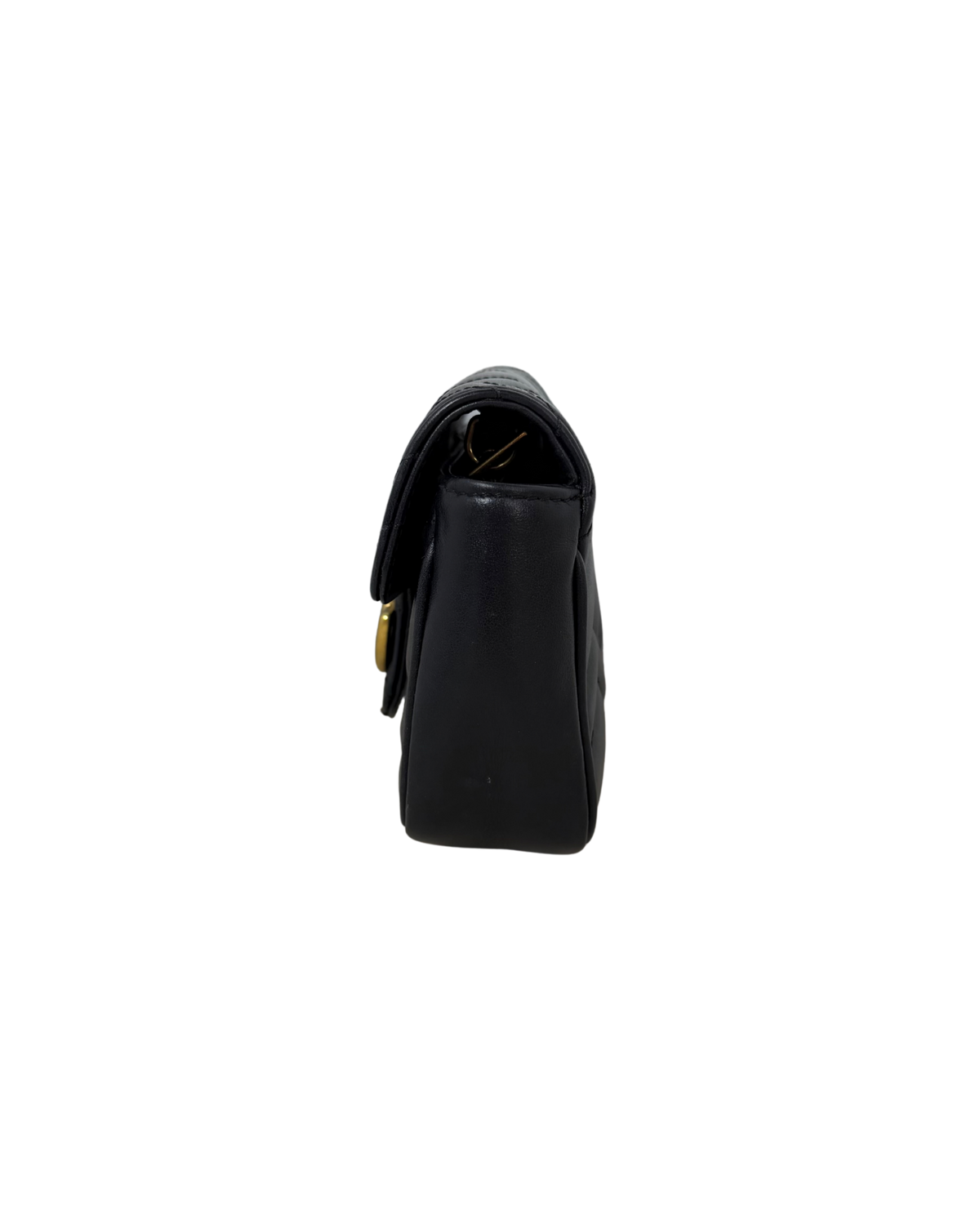 Gucci GG Marmont Matelassé Leather Super Mini Bag - Black - View 3