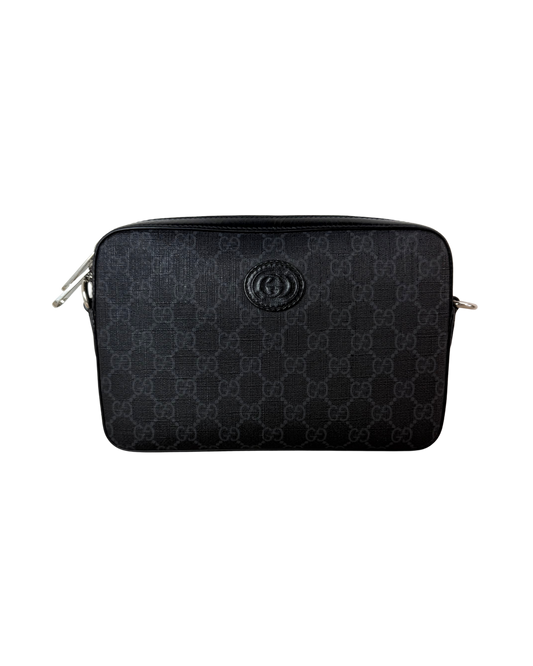 Gucci Interlocking G Shoulder Bag - Black, Grey - View 1