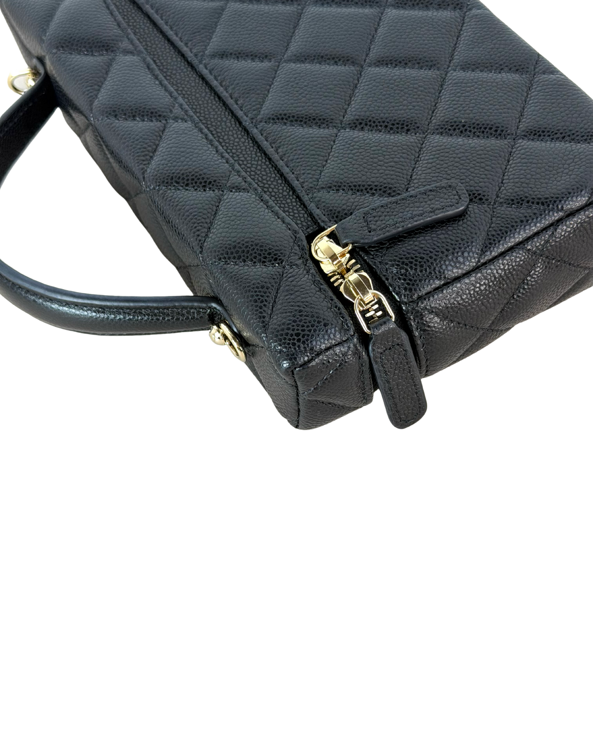 Chanel Top Handle Slim Vanity with Chain Bag - Black, Gold-Tone Hardware - View 12