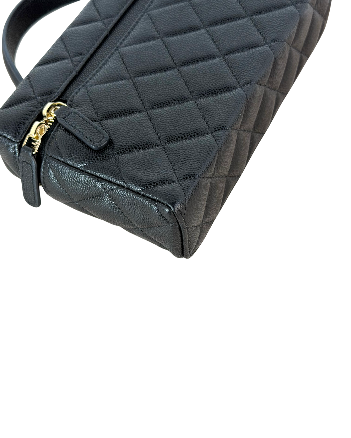 Chanel Top Handle Slim Vanity with Chain Bag - Black, Gold-Tone Hardware - View 11