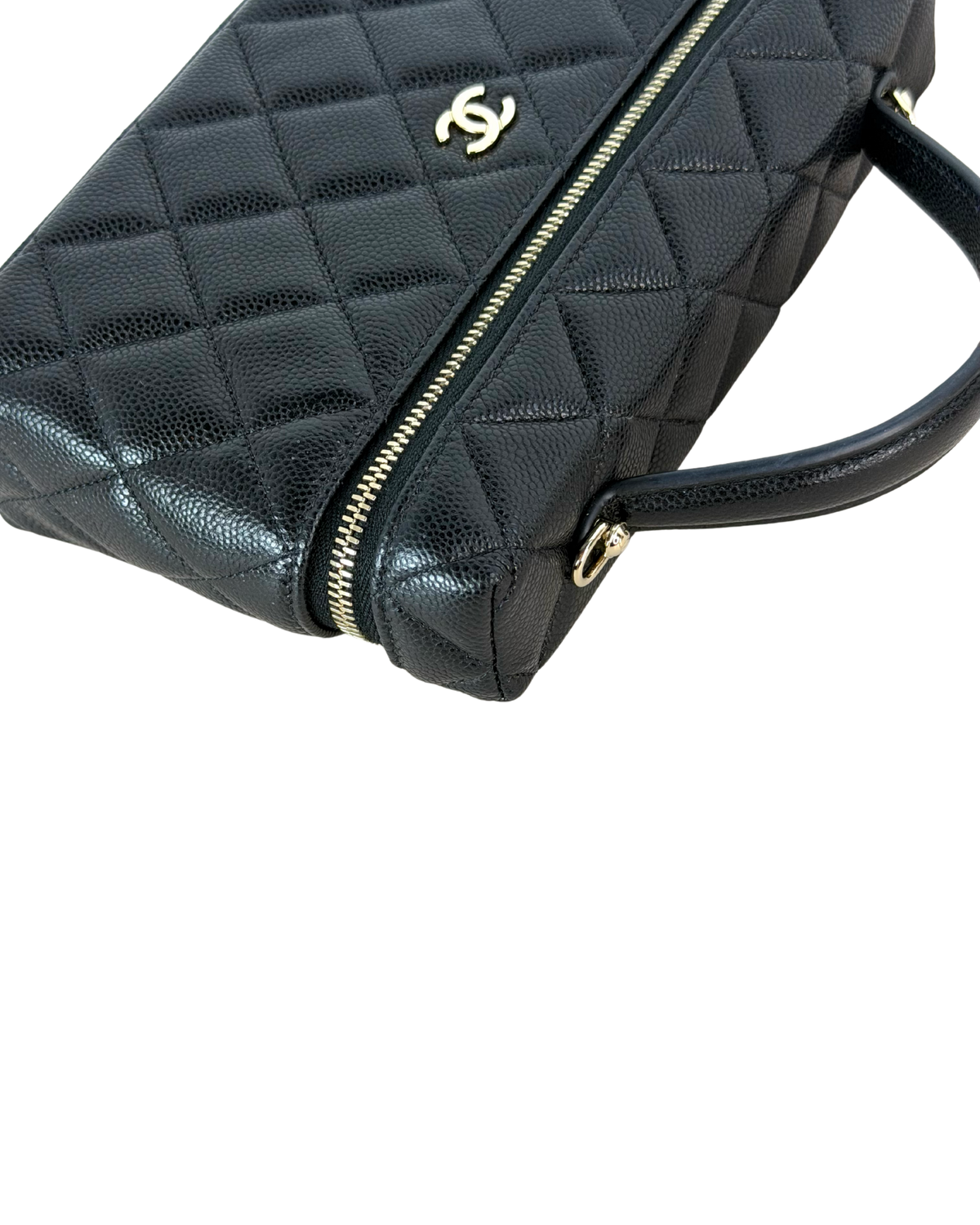 Chanel Top Handle Slim Vanity with Chain Bag - Black, Gold-Tone Hardware - View 10