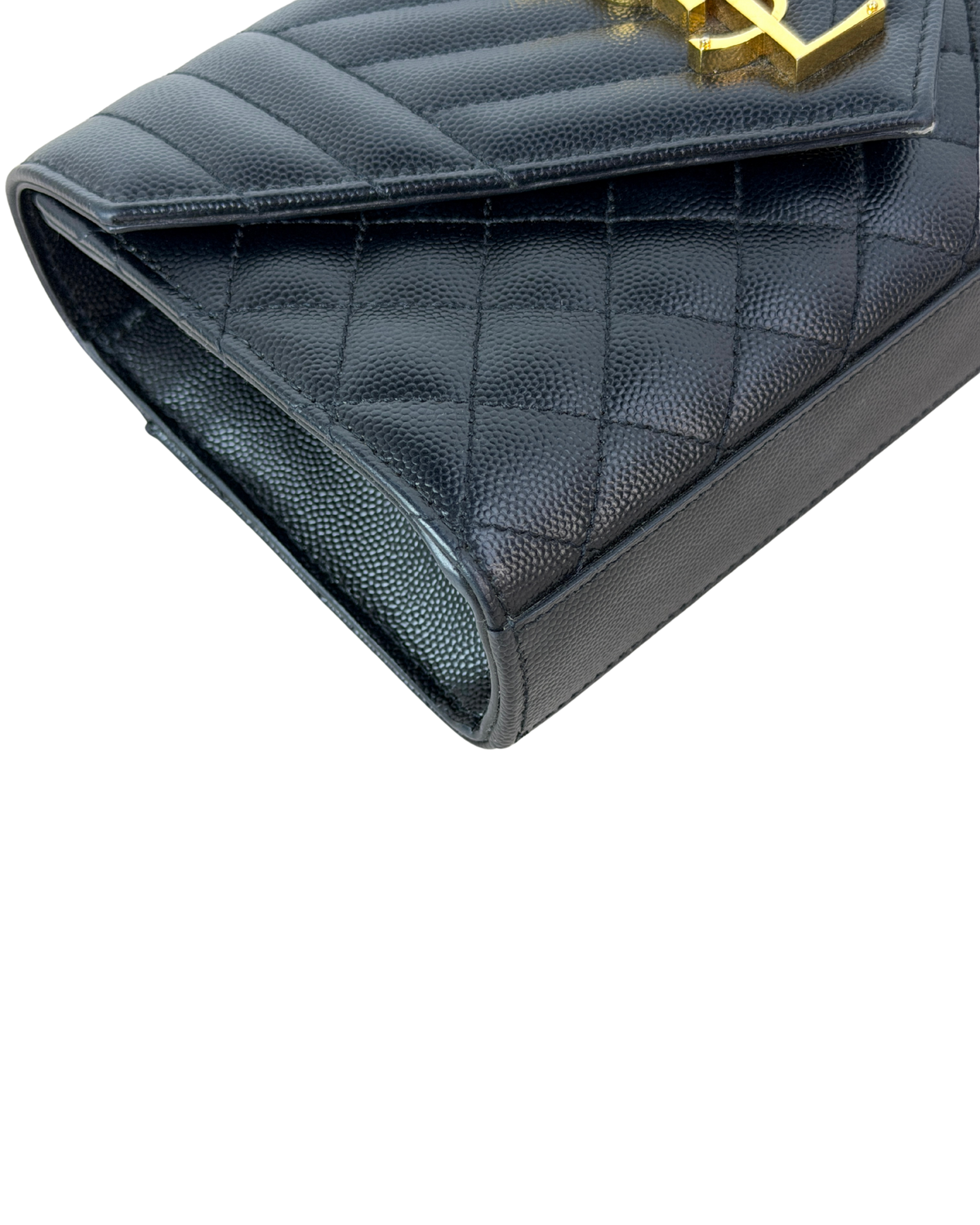 Saint Laurent Envelope Small Chain Bag - Black - View 9