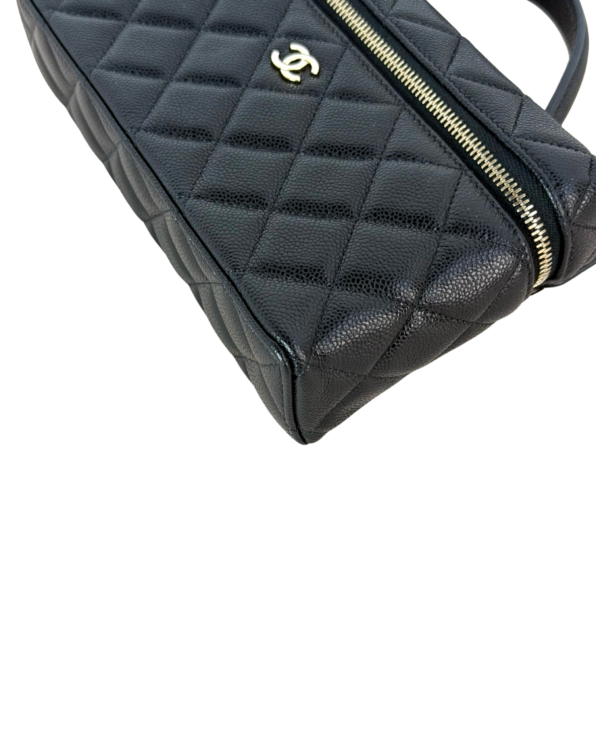 Chanel Top Handle Slim Vanity with Chain Bag - Black, Gold-Tone Hardware - View 9