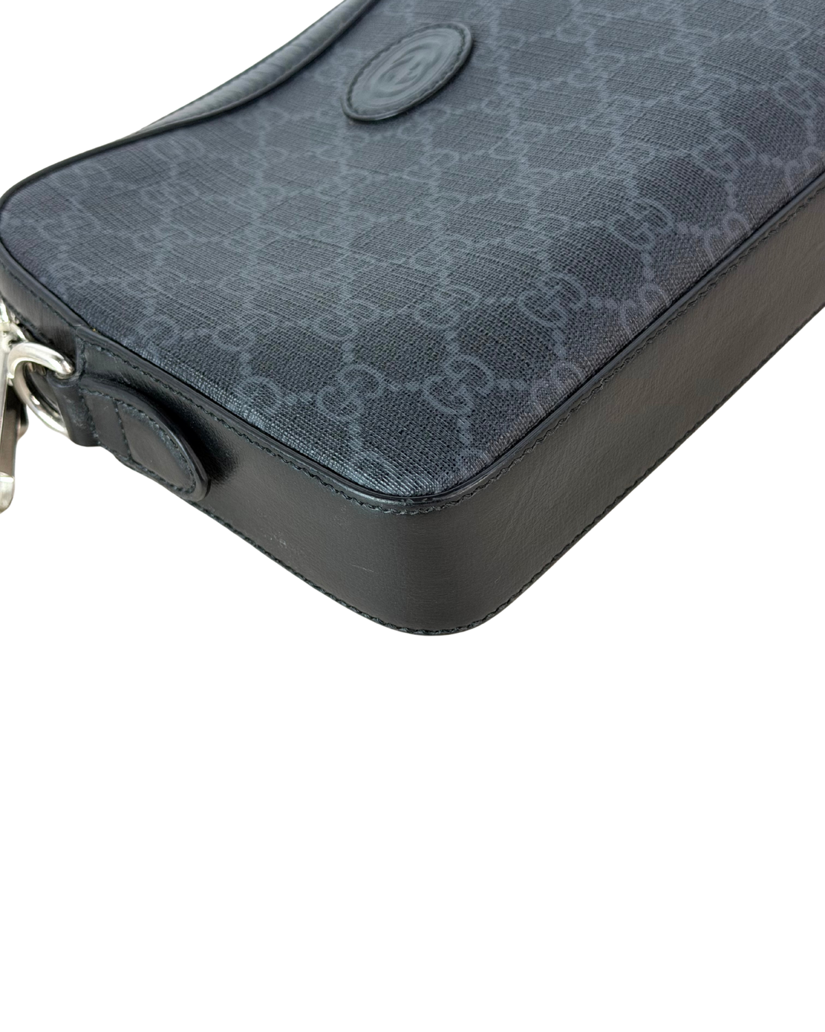 Gucci Interlocking G Shoulder Bag - Black, Grey - View 8