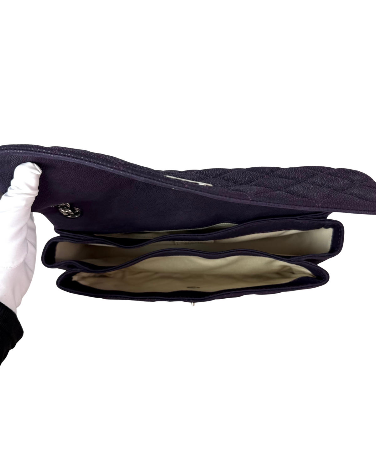 Chanel Lady Pearly Flap Bag - Dark Purple - View 7