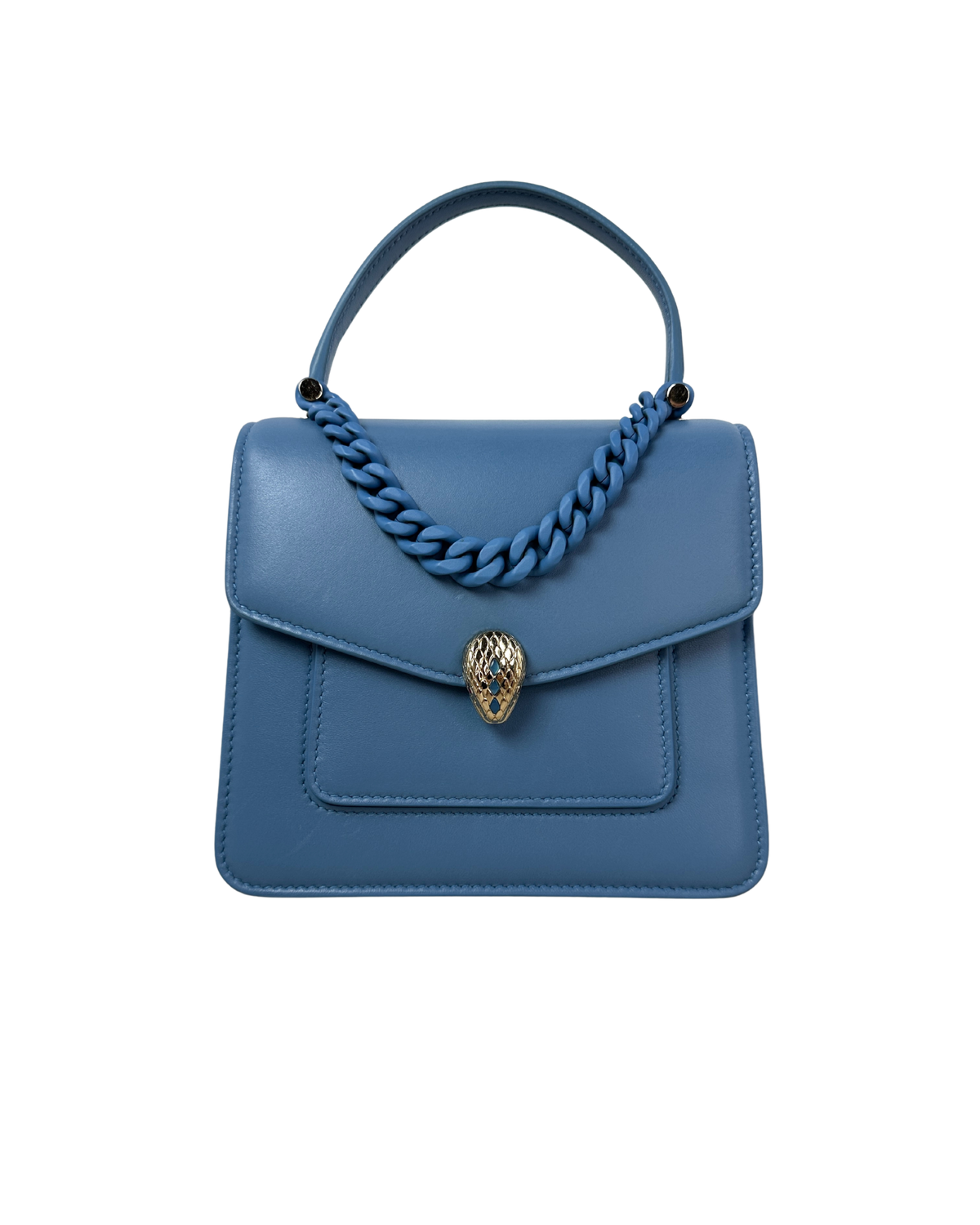 Bvlgari Serpenti Forever Maxi Chain Small Top Handle Bag - Niagara Sapphire - View 1