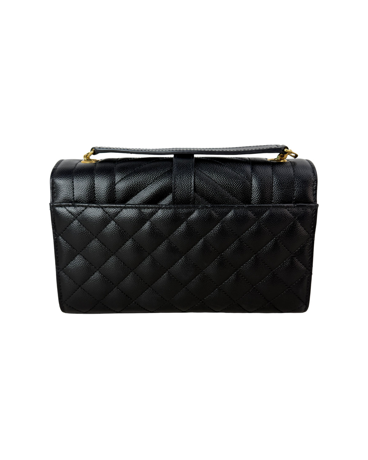Saint Laurent Envelope Small Chain Bag - Black - View 2
