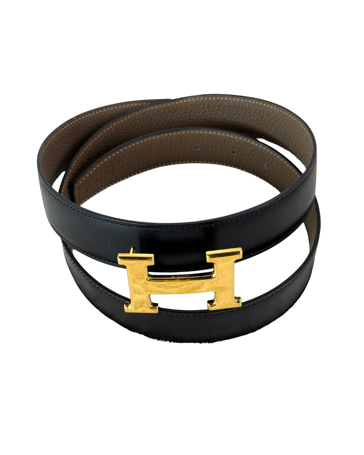 Hermès Constance Belt Buckle & Reversible Leather Strap H Belt 32mm - Gold, Noir - View 1